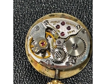 Zenith cal. 1120 17j movement w/ Movado dial, for parts/repair