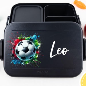 Boite à lunch enfant football, boite à lunch Mepal personnalisée, boite à lunch avec nom, boite à lunch inscription école maternelle, boite à lunch personnalisée