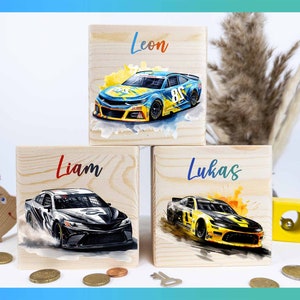 Spardose Auto für Kinder, Spardose personalisiert mit name, Spardose Holz mit individuellem Namen, Spardose Taufe, Geschenk fur Kinder