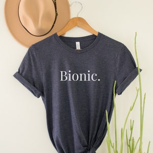 bionic tee, knee replacement gift, hip replacement gift, shoulder replacement gift, recovery shirt, get well soon, surgery recovery gift