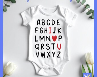 I Love You Alphabet SVG | Valentine's Day Design (Digital Download)