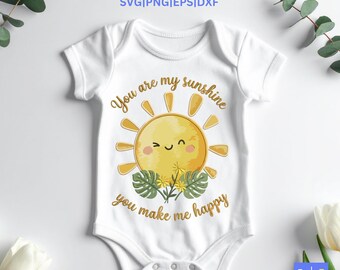 You Are My Sunshine SVG, Sunshine Baby Onesie, Cute Baby Shirt, Nursery Decor, Baby Shower Gift, Cricut Cut File