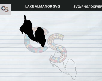 Lake Almanor Map Outline SVG - DIY Paradise for Lake Lovers!