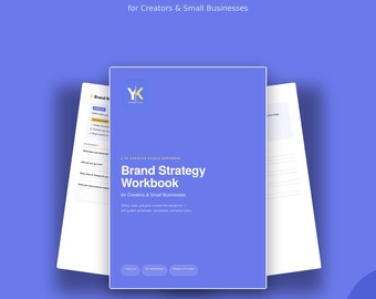 Brand Strategy Workbook for Creators & Small Businesses | Branding Guide Planner | Printable PDF | Instant Download