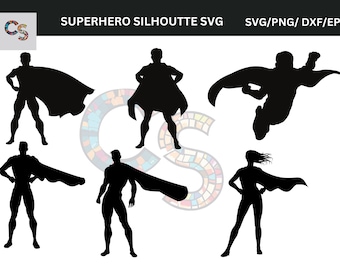 Superheld Silhouette SVG Bundle - Comic Vektor-Grafik