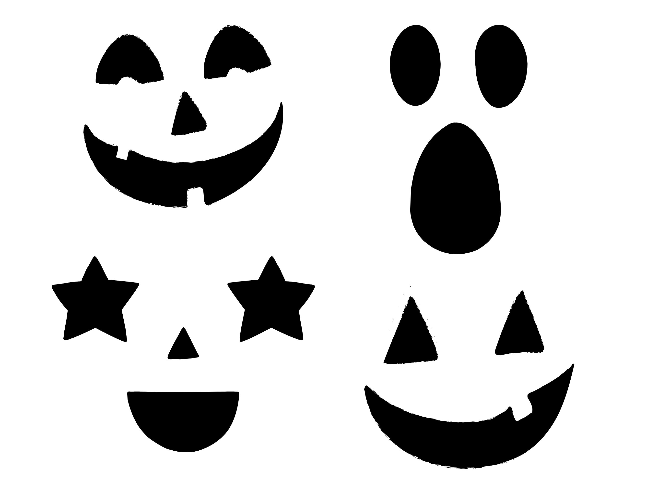 20 Halloween Pumpkin Face Carving Stencils SVG Bundle Cricut Friendly