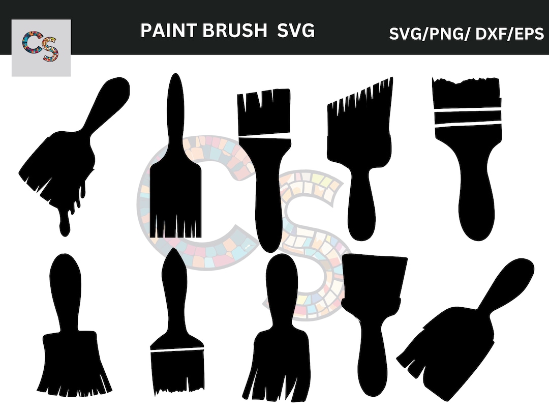 Paint Brush Silhouette SVG Bundle | Cricut, Silhouette Cut Files - Etsy UK