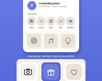 Instagram Highlight Icons, 23 Minimal Highlight Covers, Black Beige White Aesthetic IG Story Cover Icons, Social Media Branding PNG