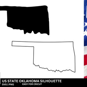 Oklahoma State Silhouette SVG – Oklahoma karta klippfil (digital nedladdning)