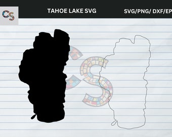 Lake Tahoe Outline – SVG, PNG, Digital Print