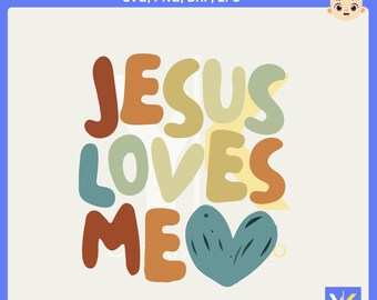 Jesus Loves Me SVG | Christian Baby Shirt Design (Digital Download)