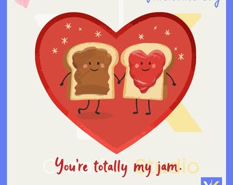 You Are Totally My Jam SVG | Valentine Food Pun SVG | Cute Jam Love Quote | Funny Valentine SVG