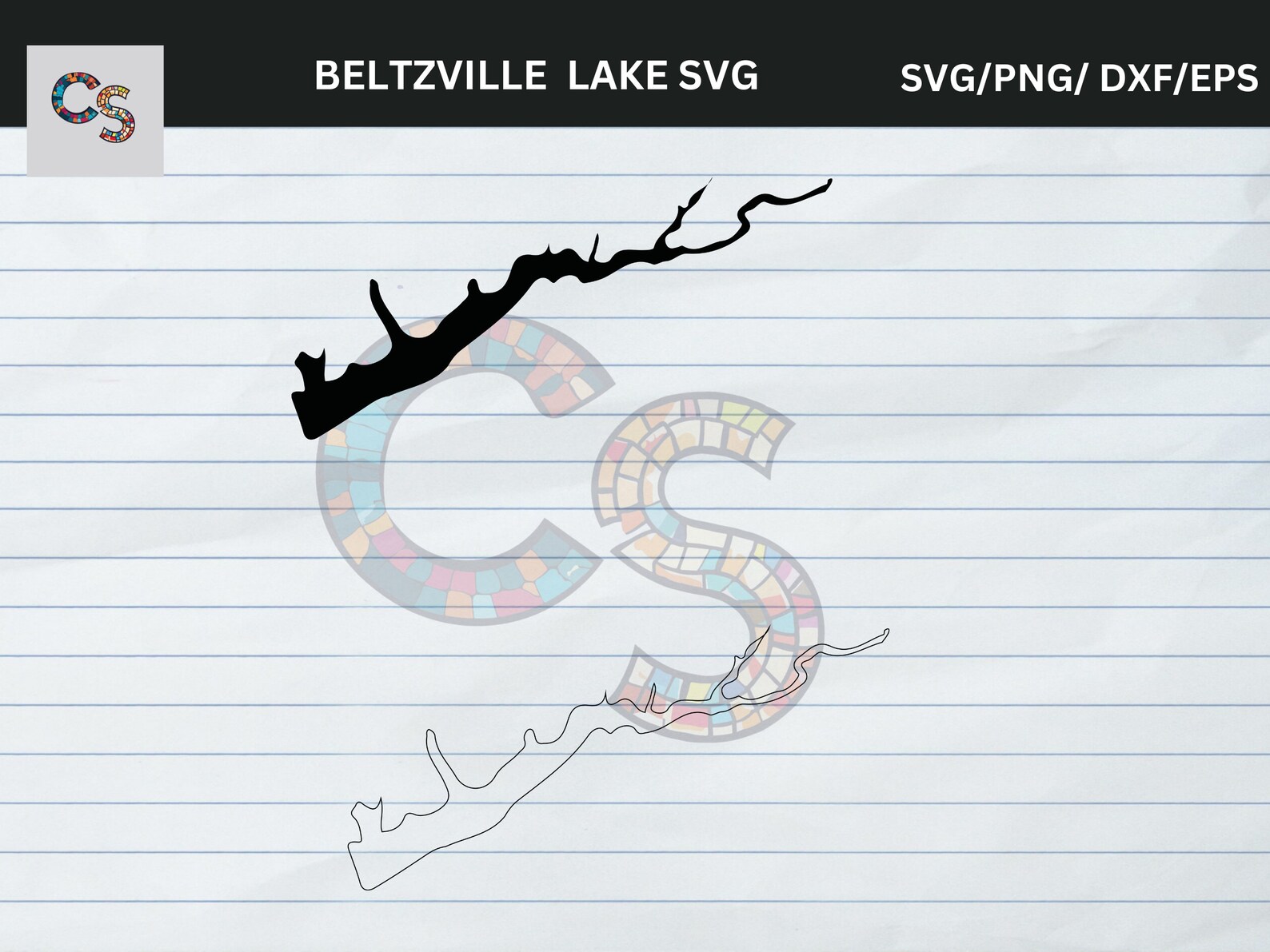 Beltzville Lake Map Outline SVG Craft Your Perfect Lakeinspired