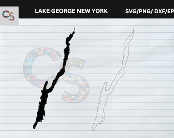 Lake George NY Vector Map – SVG Digital File Set