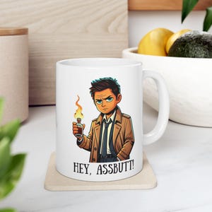 Hé, Assbutt! Mok op Castiel Supernatural geïnspireerde mok