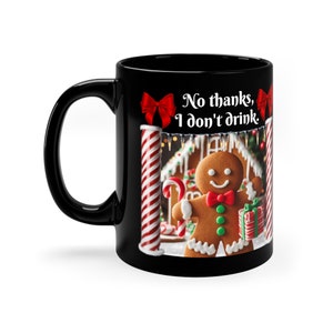 Funny Gingerbread Man Ceramic Coffee Mug - Cute Christmas Gift