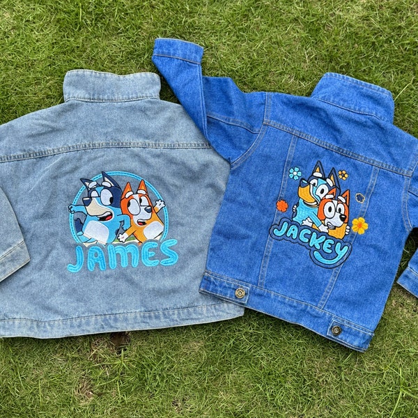 Big Brother Little Sis Jean Jacket Kids  | Embroidered Denim Jean Jacket | Embroidered Jean Jacket | Custom Name |Personalized Denim Jacket.