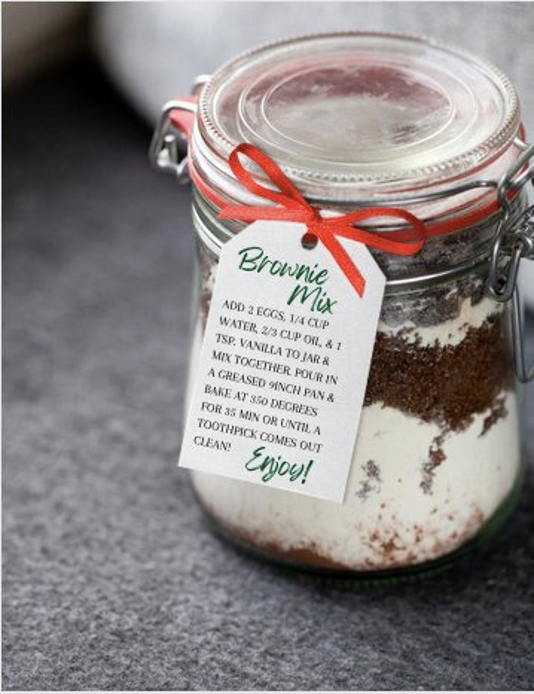 Brownie Mix Gift Tag Avery Label Compatible 22802 Etsy UK