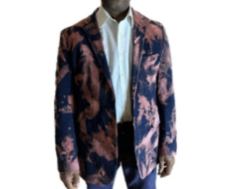 Tie Dye Mens Blazer, Mens Blazer Jacket, Mens Fashion Clothing, Designer Long Blazer, Mens Coat, Stylish Clothing