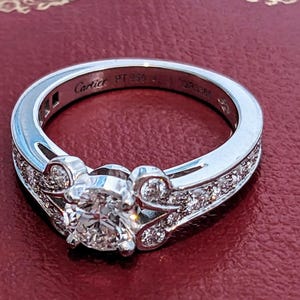 Cartier Platinum 0.51 Carat Diamond Ballerine Engagement Ring