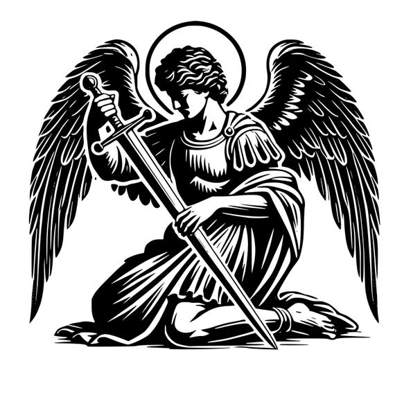 12/3迄お取置き大天使ミカエルP2317 A2 A4 2Lサイズ　他合計17点 大天使ミカエル SVG：剣を持った守護天使（デジタルダウンロード