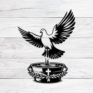 Holy Spirit Dove SVG: Baptismal Symbol, Christian Design (Digital Download)