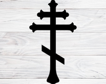 Oosters-orthodox kruis SVG, PNG, JPG, Byzantijns christelijk symbool digitale download