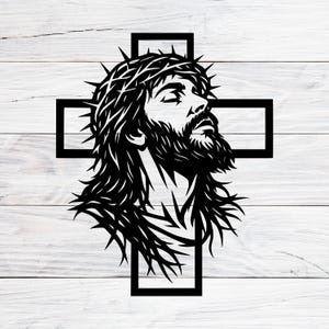 Jesus on Cross SVG: Cricut Cut File (Digital Download)