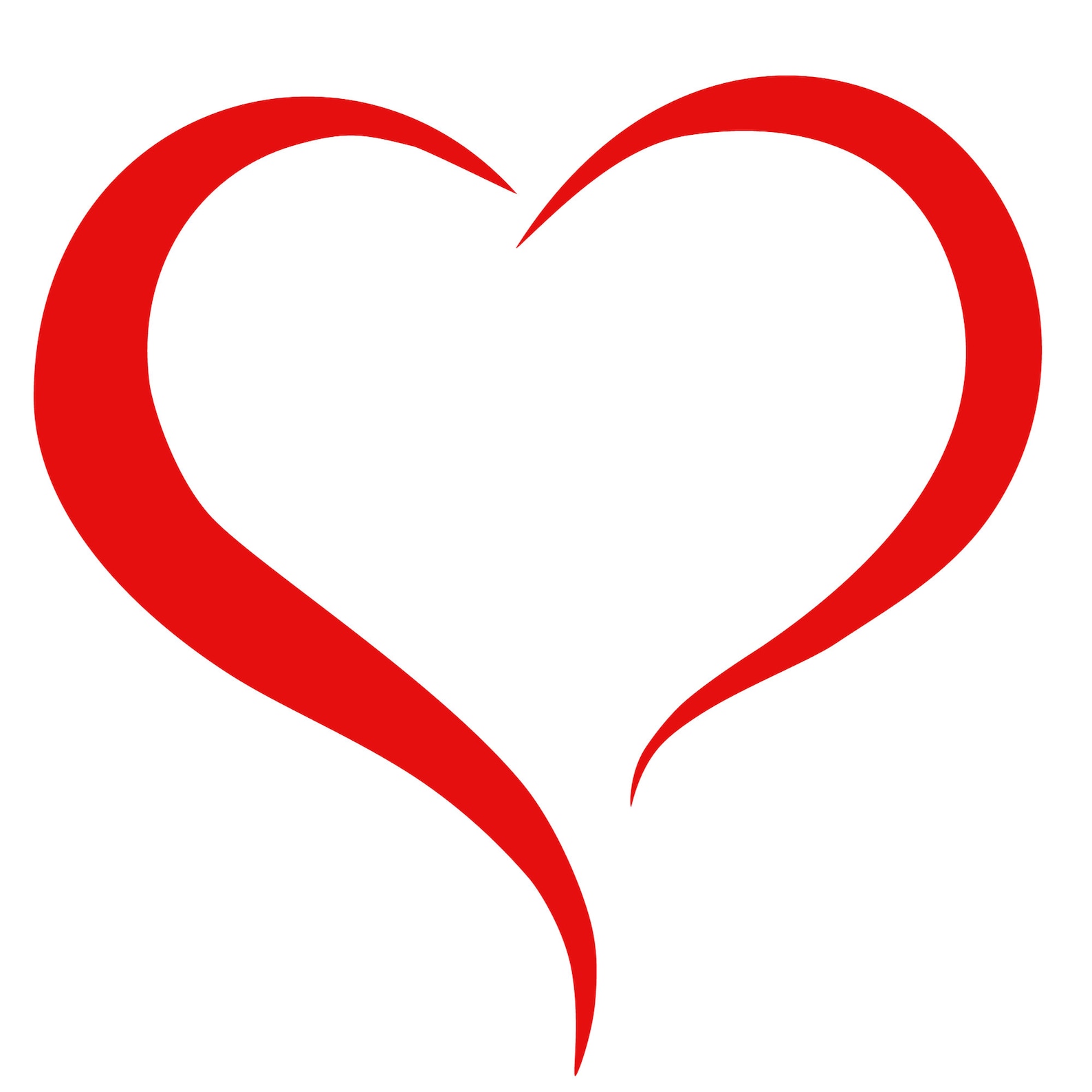 Offenes Herz Svg Rot Valentinstag, rotes Herz SVG, PNG, JPG Sofortiger