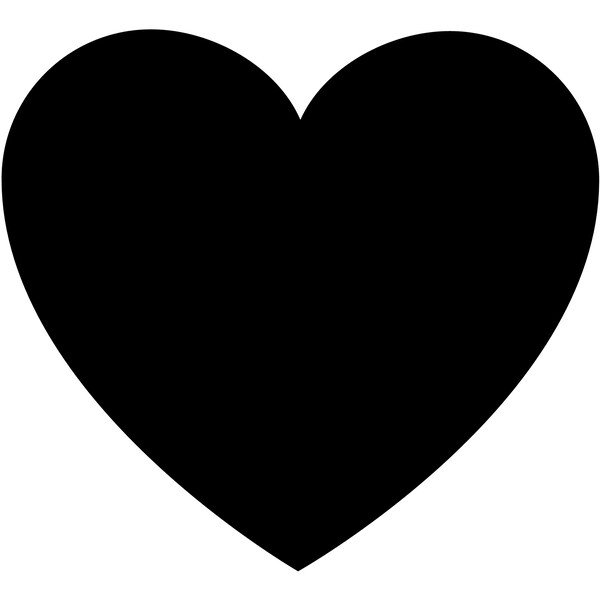 Black Heart Svg Icon - Valentine's Day - SVG, PNG,JPG  - Instant Digital Download Heart Shape.