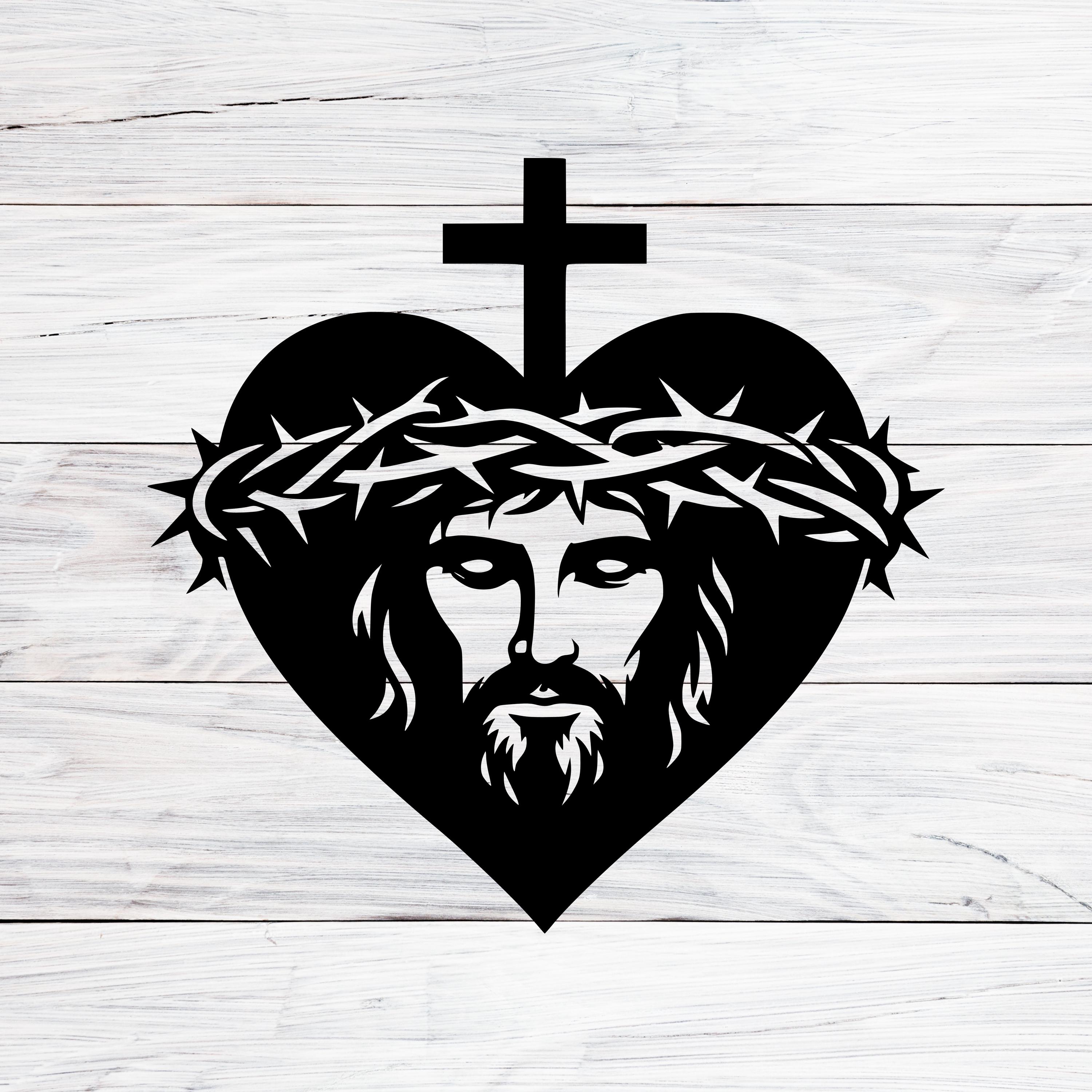 Sacred Heart of Jesus Svg, Png, Dxf, Eps, Tee Graphics Sacred