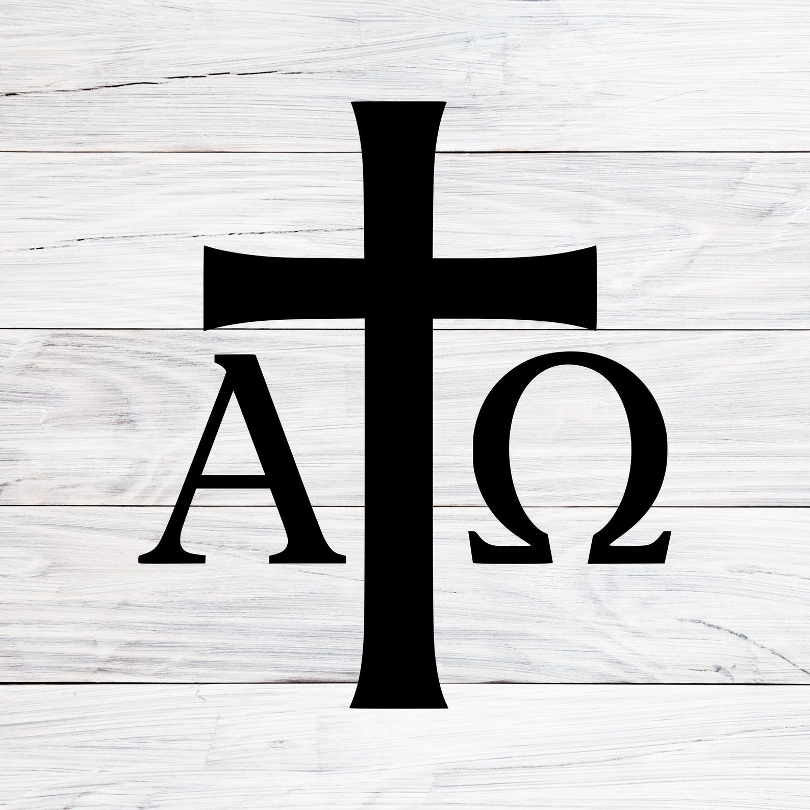 Alpha Omega Cross SVG: Christian Symbol, Eternal Faith (digital ...