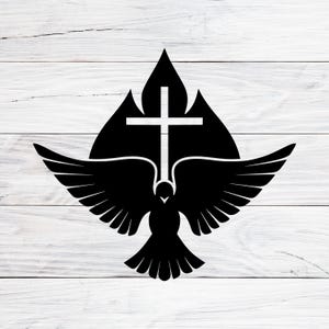 Holy Spirit Dove SVG: Pentecost Christian Symbol (Digital Download, PNG, JPG