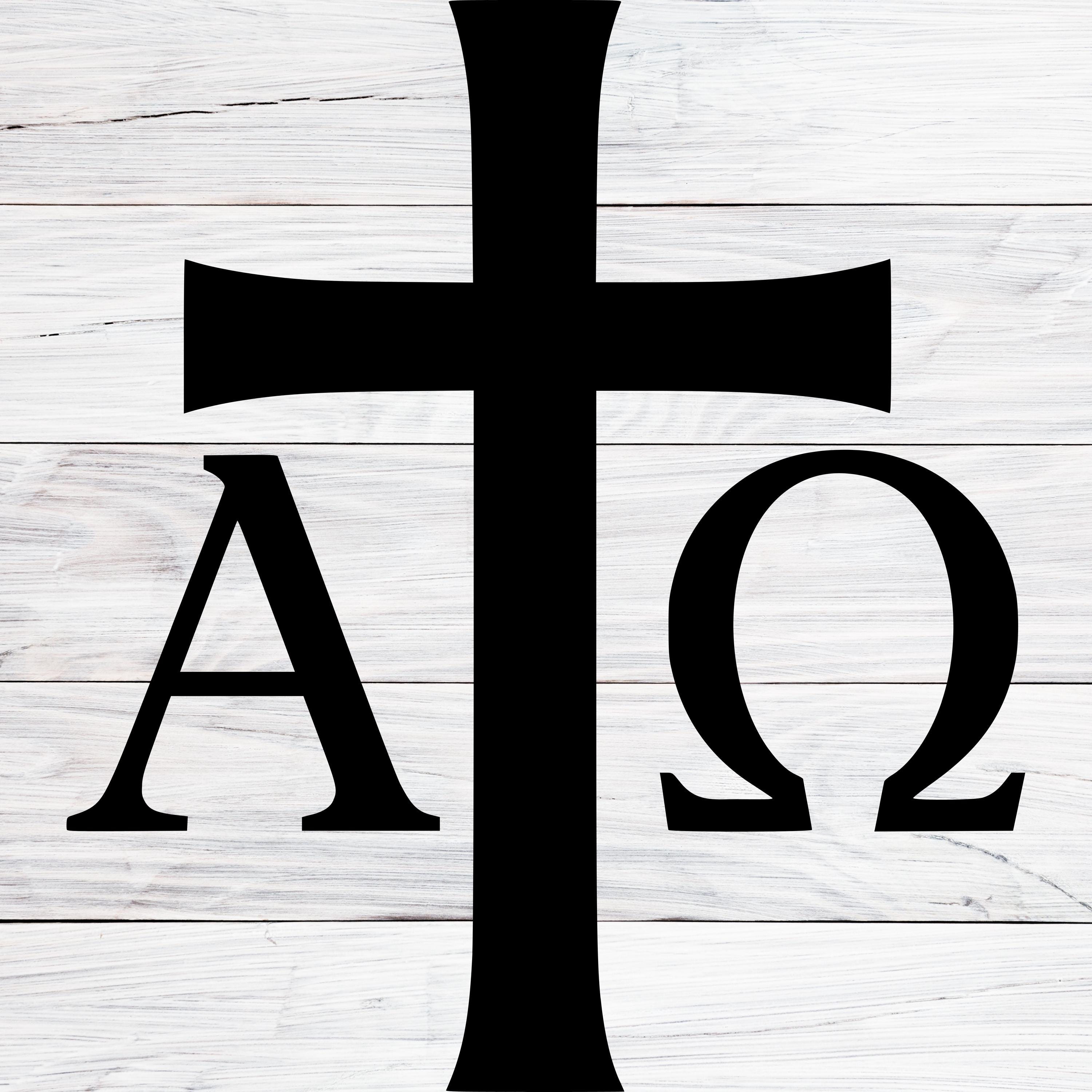 Alpha Omega Cross SVG: Christian Symbol, Eternal Faith (digital ...