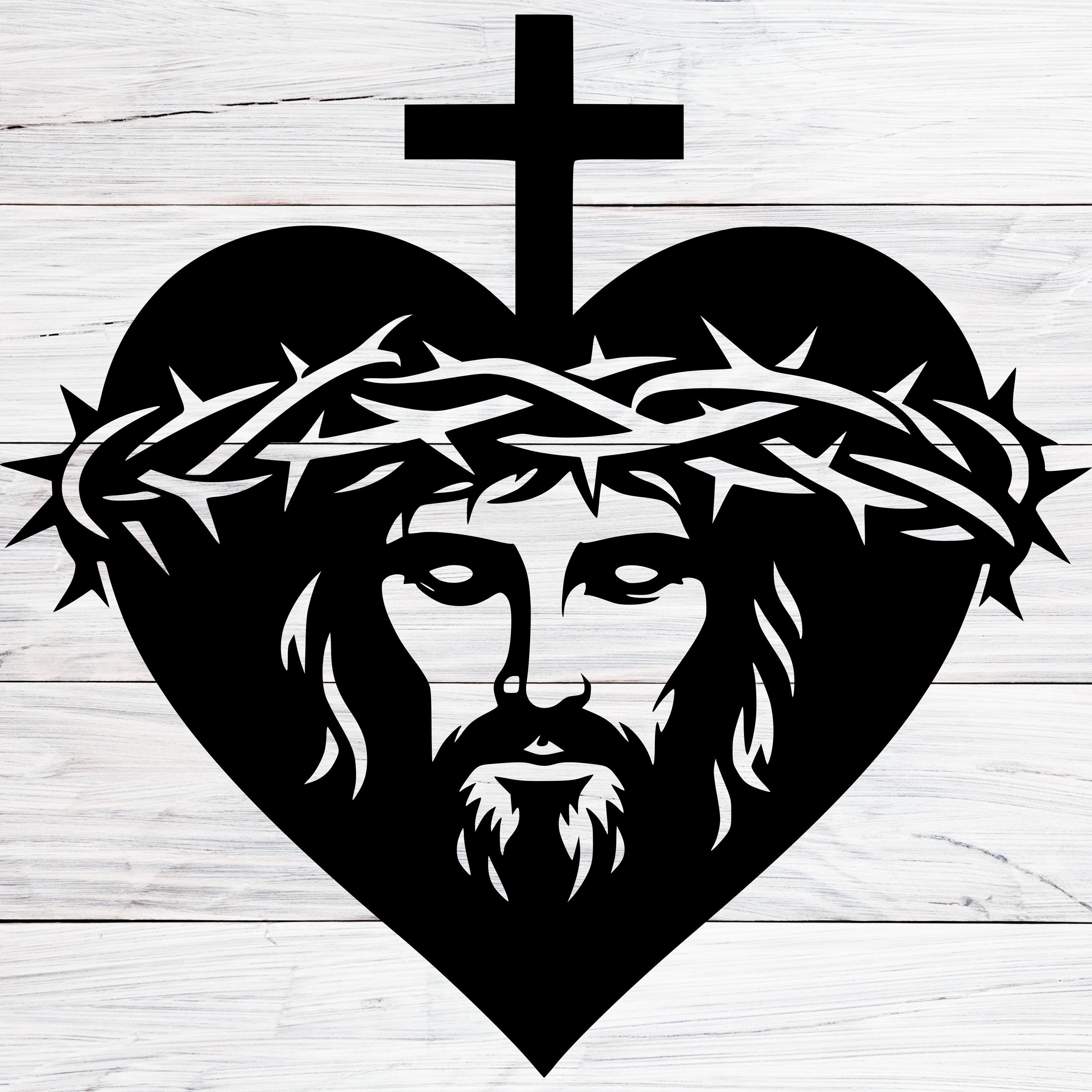 Sacred Heart of Jesus Svg, Png, Dxf, Eps, Tee Graphics Sacred