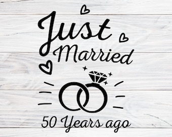 50 Years Married Svg, 50 Golden Years Anniversary Png, 50 Years Together Forever Svg, Png, Jpg