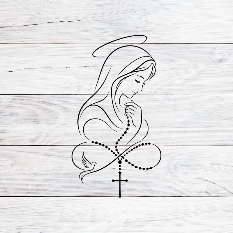 Vector Roseary Laser Svg Rosary - Etsy