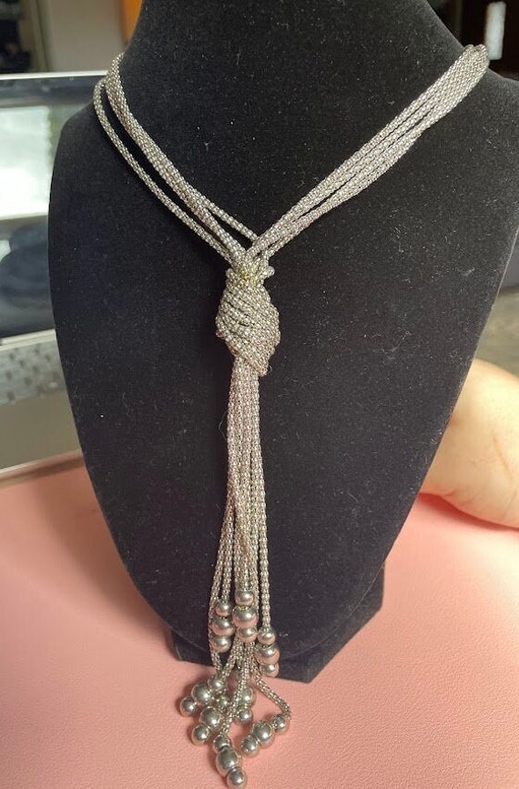 Silpada Inspired KNOT NECKLACE Silver Toned Forget