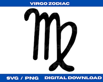 Virgo Zodiac Symbol SVG, Astrology Clipart (Digital Download)
