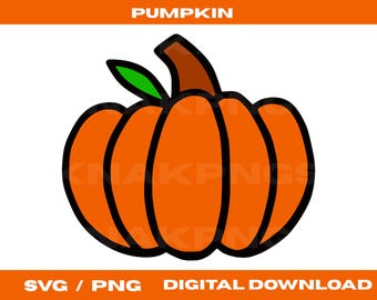 Pumpkin SVG, Fall Clipart, Thanksgiving Cricut (Digital Download)