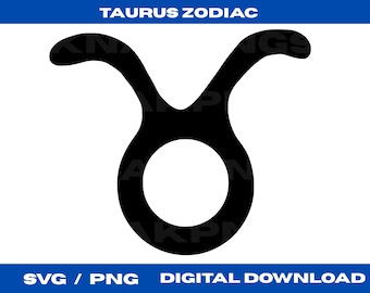 Taurus Zodiac Symbol SVG, Astrology Clipart (Digital Download)