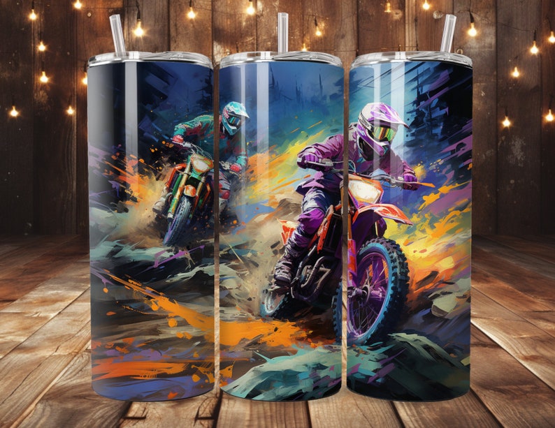 Dirt Racing Tumbler Purple