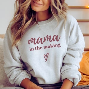 New Mom Sweatshirt Pregnant Mama Pregnancy Sweatshirt Growing a Tiny Human Sweatshirt Cute Maternity Sweatshirt Mothers Day Gift for New Mom
