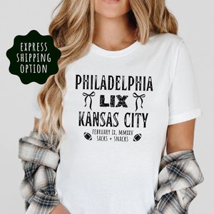 Game Day Shirt, Sunday Funday, Super Bowl Shirt, Superbowl 59, Football Bow Shirt, Super Bowl Era, LIX, Superbowl Tee 2025, Taylor&#39;s Version