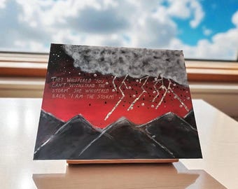 I Am The Storm: Textured Wall Art; 3D Wall Art; Inspirational Art; Motivational Art; Canvas; Unframed Painting