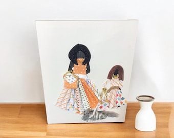 A Day on the Town: Textured Wall Art; 3D Wall Art; Gift for Mom; Gift for the Home