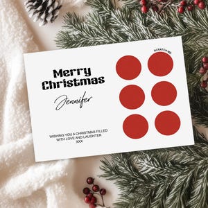 Gratta e vinci di Natale • Biglietto con sorpresa • Buono regalo • Gratta e vinci a sorpresa • Biglietto di Natale • Gratta e vinci / C32