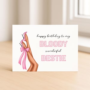 Gelukkige verjaardag Bestie, Bestie-verjaardagskaart, verjaardagskaart voor beste vriend, vriendschapskaart, meisje Bestie Bday, geschenkdoos voor verjaardag van vrienden
