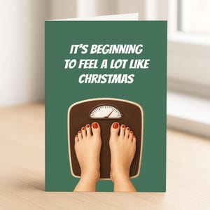 Lustige Weihnachtskarte | Humorvoller Feiertags-Gruß | Originelle Weihnachtskarte für Freunde oder Coworker