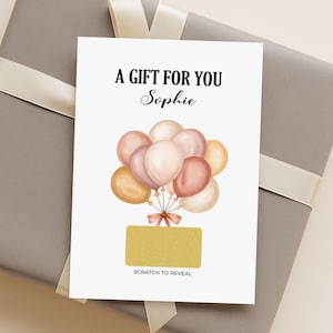 Carte à gratter à révéler d'anniversaire • carte surprise • chèque-cadeau • carte surprise à gratter • idée cadeau d'anniversaire • bon d'anniversaire | С71